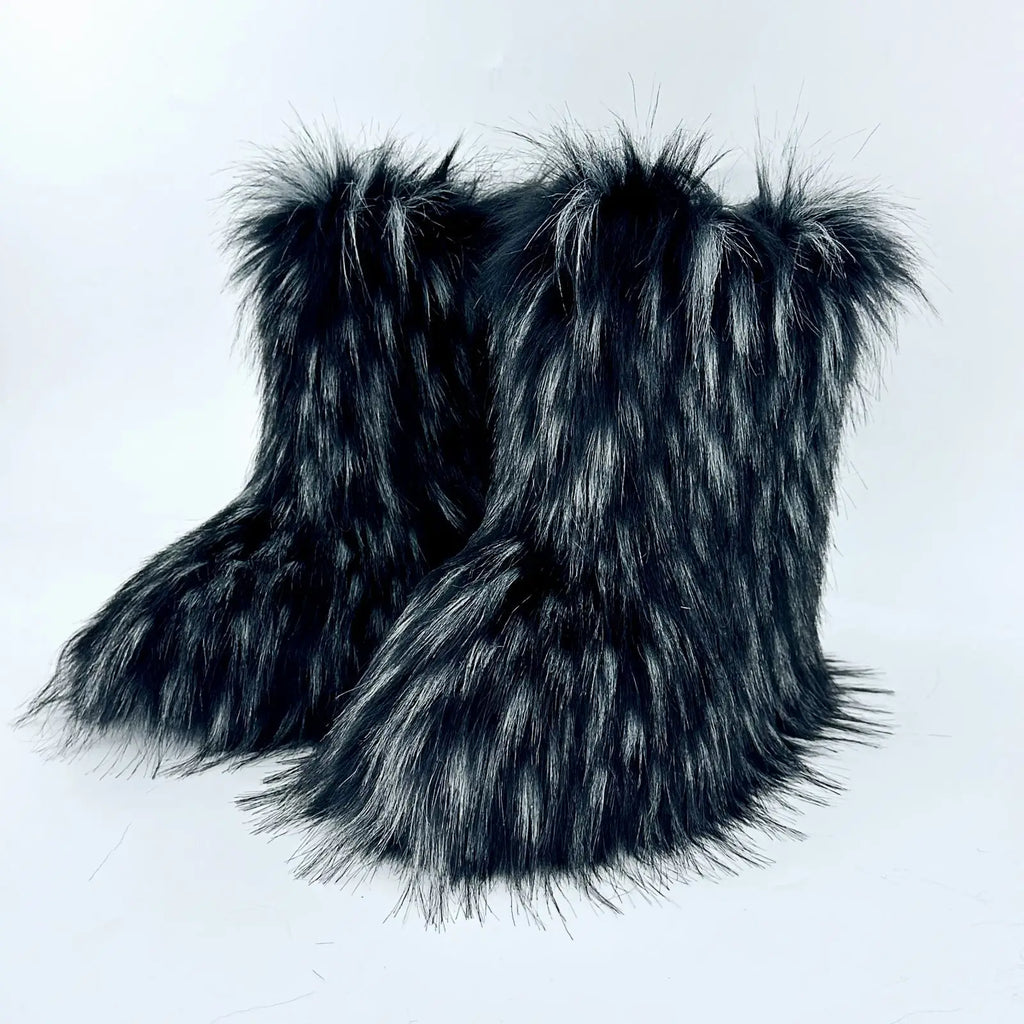Fluffy Faux Fur Winter Boots