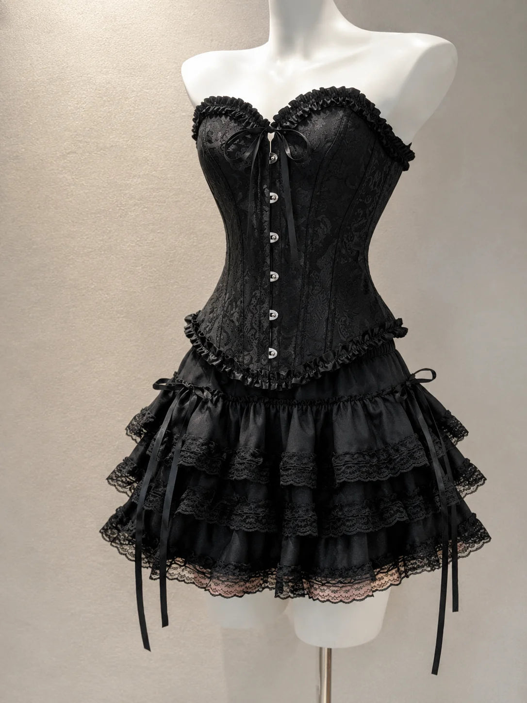 Gothic Lace Mini Dress