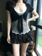 Lace Ruffle Cami Top