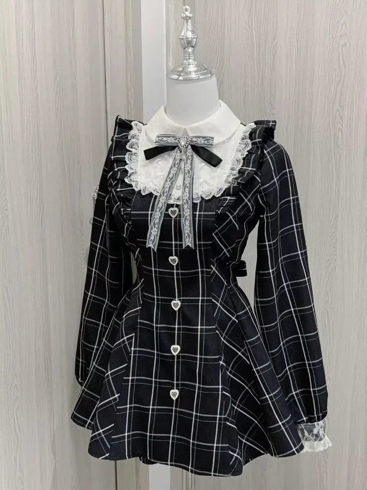 Plaid Bow Lolita Dress
