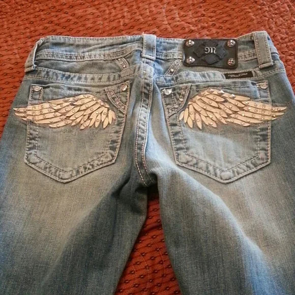 Gothic Embroidery Baggy Jeans