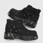 Metal Chain Platform Boots