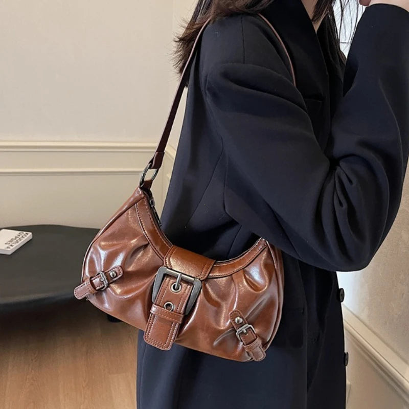 Pleated Hobo Shoulder Bag