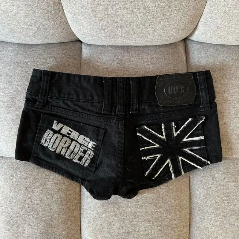 Low-Waist Denim Shorts