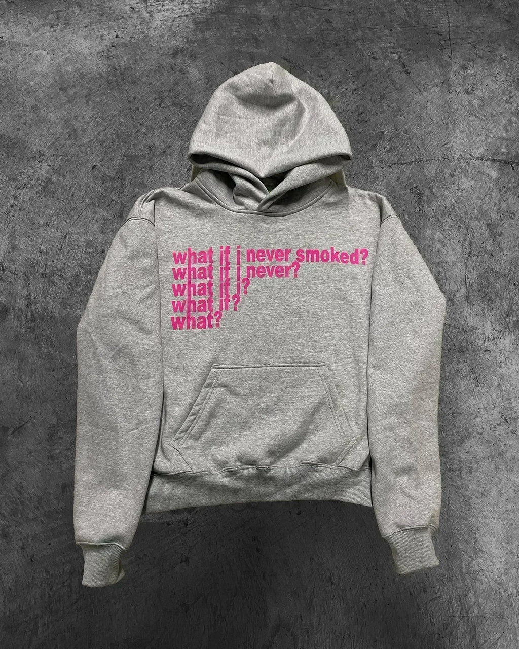 Grunge Print Oversized Hoodie