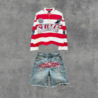 Rugby Stripe Polo & Jeans Set