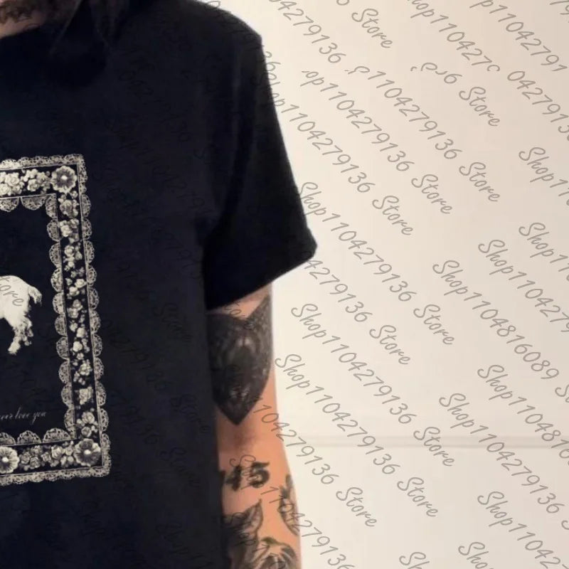 Cross Print Gothic Tee