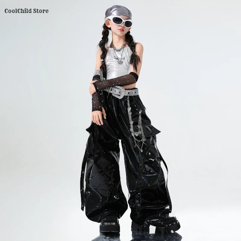 K-Pop Crop Top & Cargo Pants Set