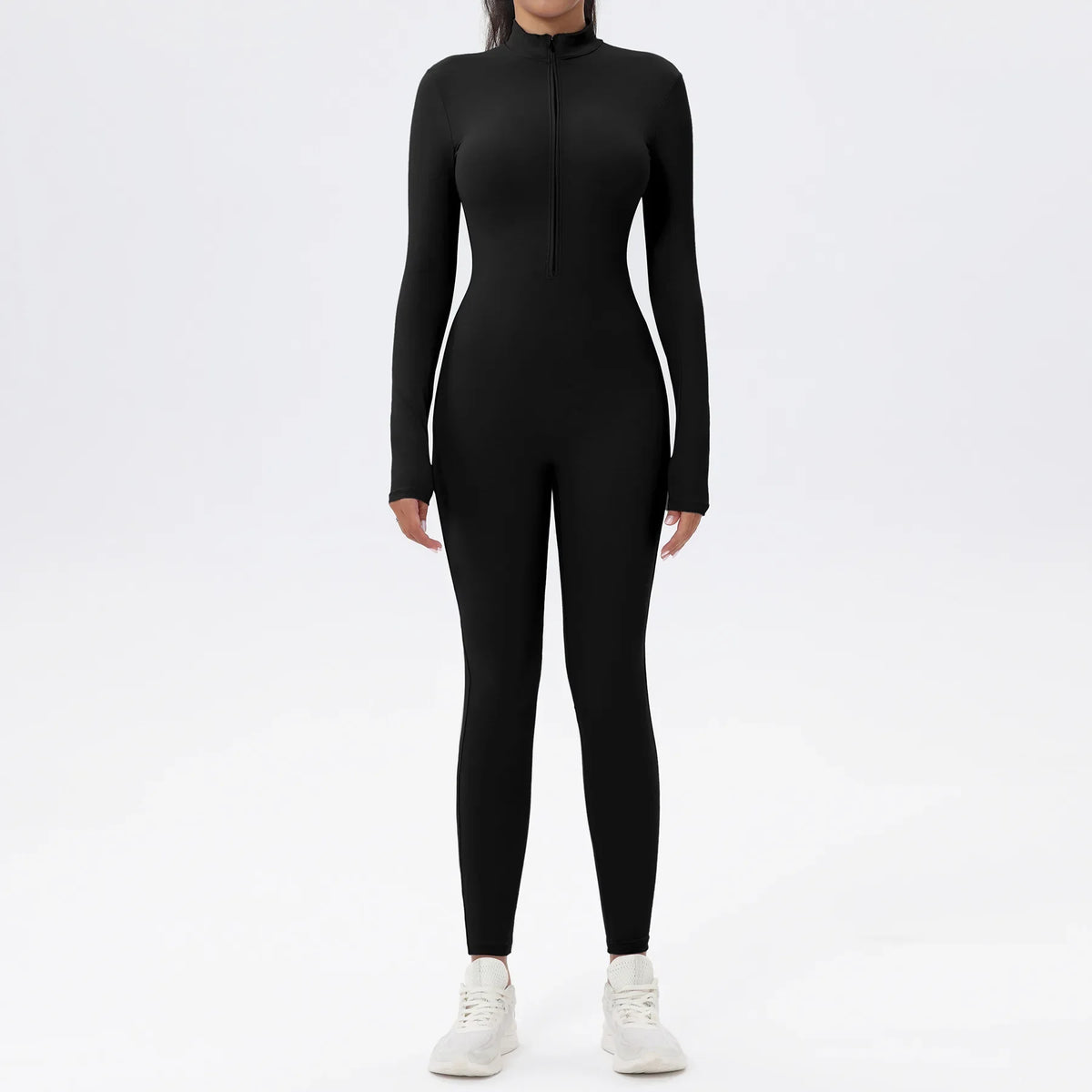 Graphic Print Zip-Up Jumpsuit