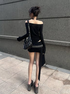 Hollow-Out Long Sleeve Top