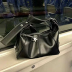 Black Buckle Shoulder Bag