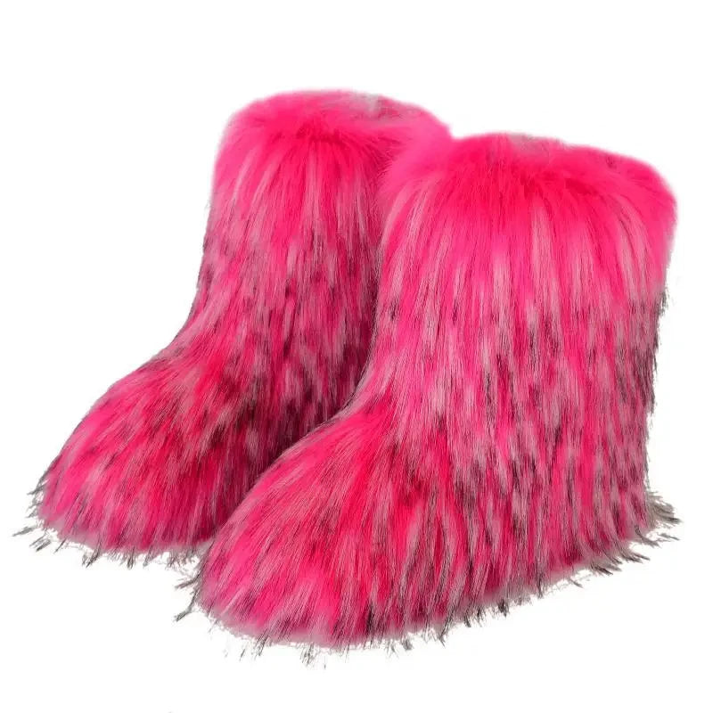 Fluffy Faux Fur Winter Boots
