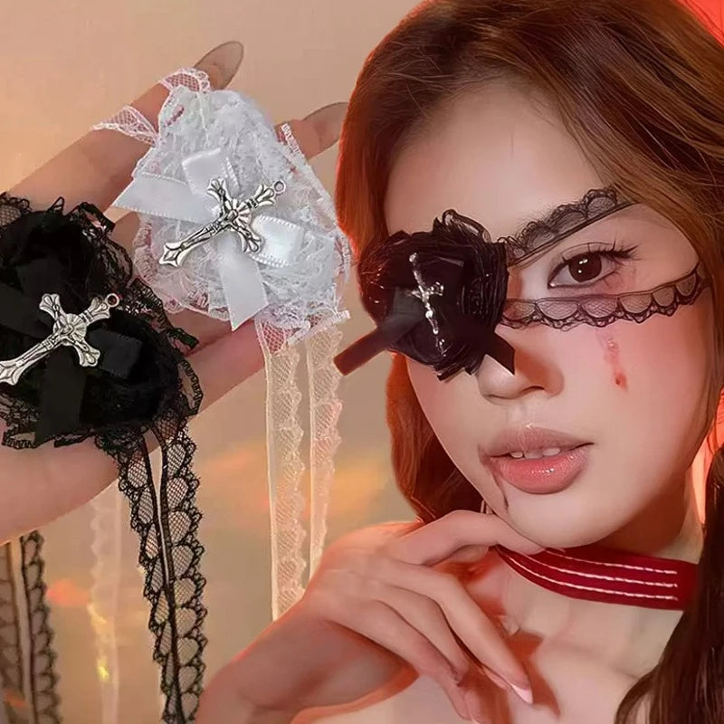 Lace Cross Eye Patch