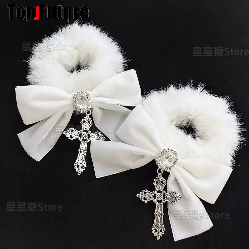Velvet Bow Hair Clips