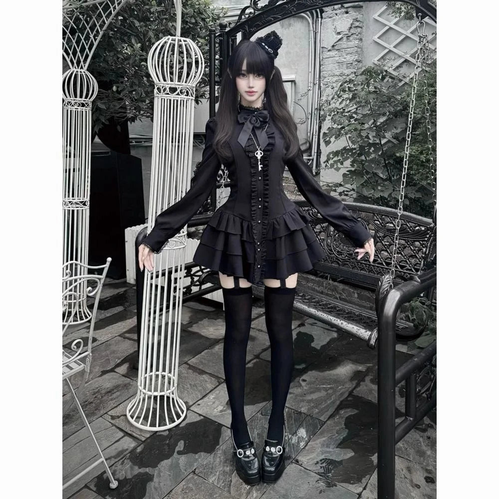 Lace Gothic Long Sleeve Dress