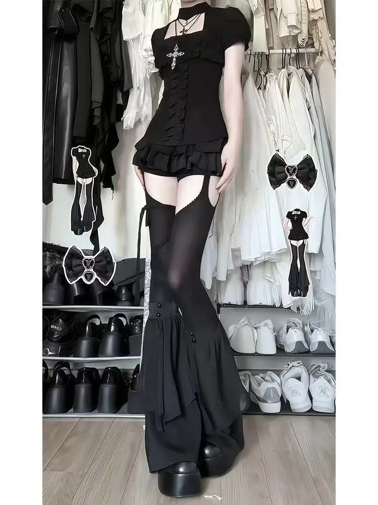 Gothic Corset & Flare Pants Set