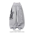 Graphic Print Baggy Sweatpants