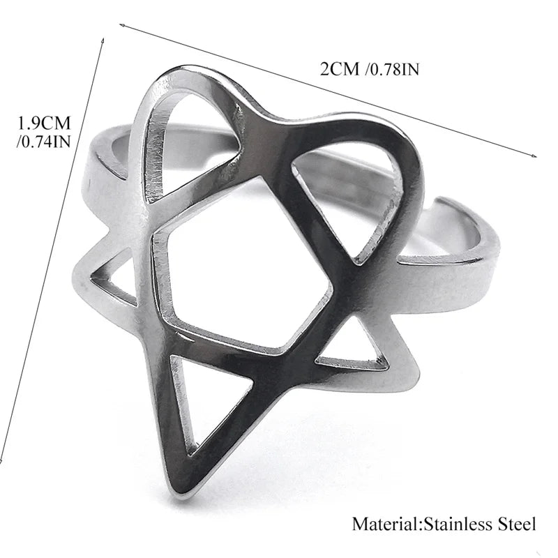 Heartagram Ring