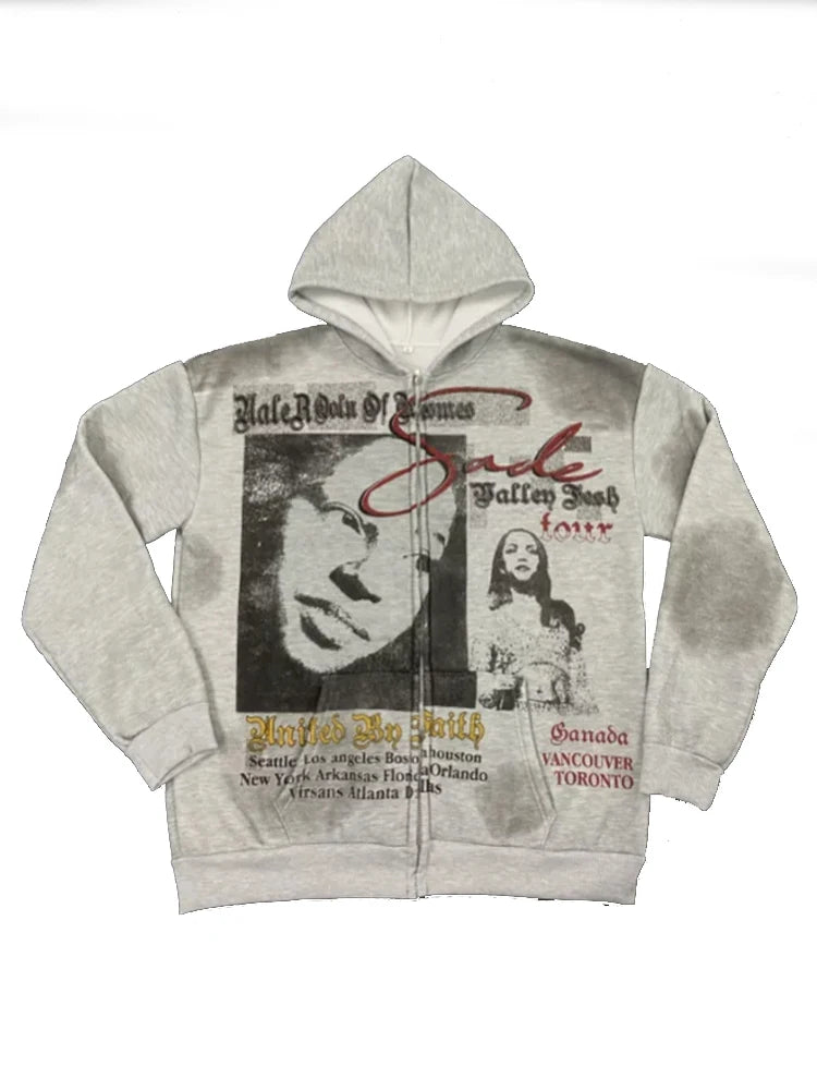 Gray Sweatshirt Jacket