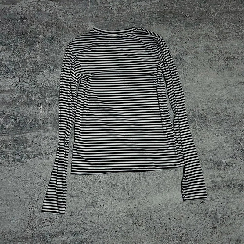 Striped Grunge Long Sleeve Tee