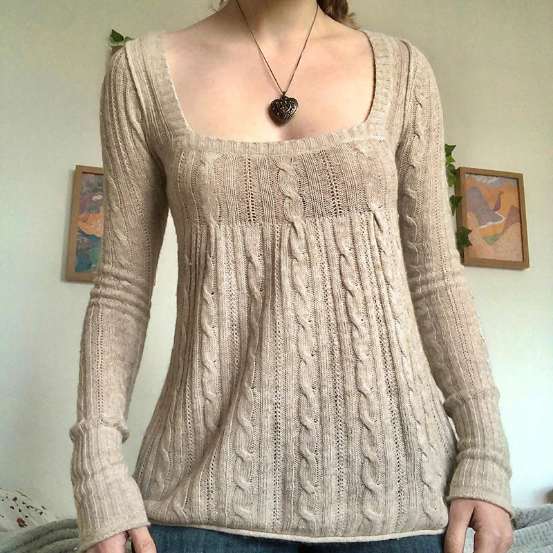 Knitted Babydoll Sweater