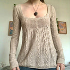 Knitted Babydoll Sweater