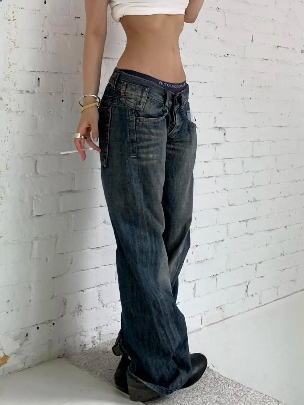 Blue Baggy Y2K Jeans