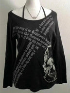 Cross Print Long Sleeve Tee