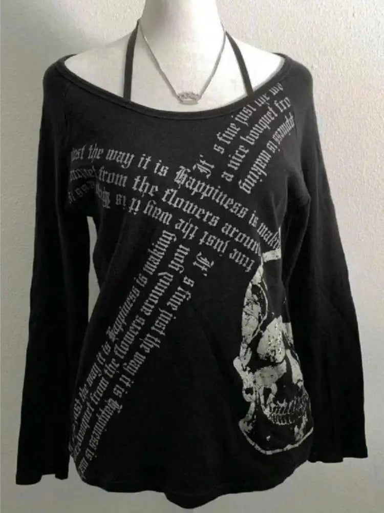 Cross Print Long Sleeve Tee