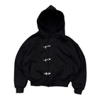 Black Faux Fur Hooded Coat