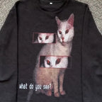 Cat Print Gothic Tee