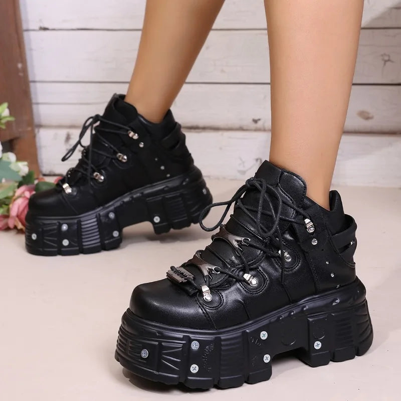 Platform Lace-Up Boots