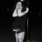 Skull Print Bodycon Dress