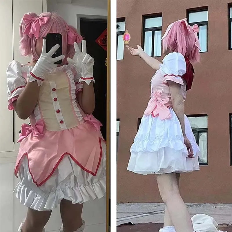 Madoka Cosplay Dress Set