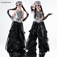 K-Pop Crop Top & Cargo Pants Set