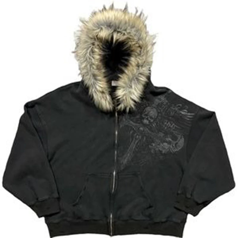 Faux Fur Hooded Jacket
