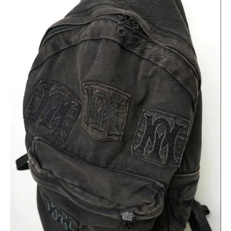 Black Denim Backpack