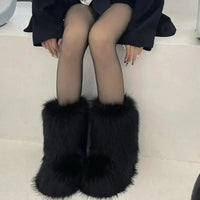 Fluffy Faux Fur Winter Boots
