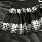 Plaid Skull Mini Skirt