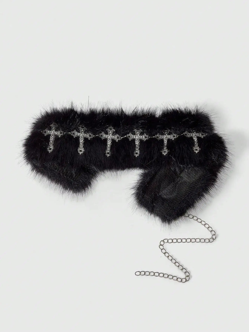 Faux Fur Cross Waist Belt
