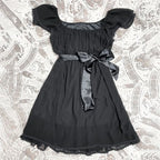 Ruffle Gothic Mini Dress