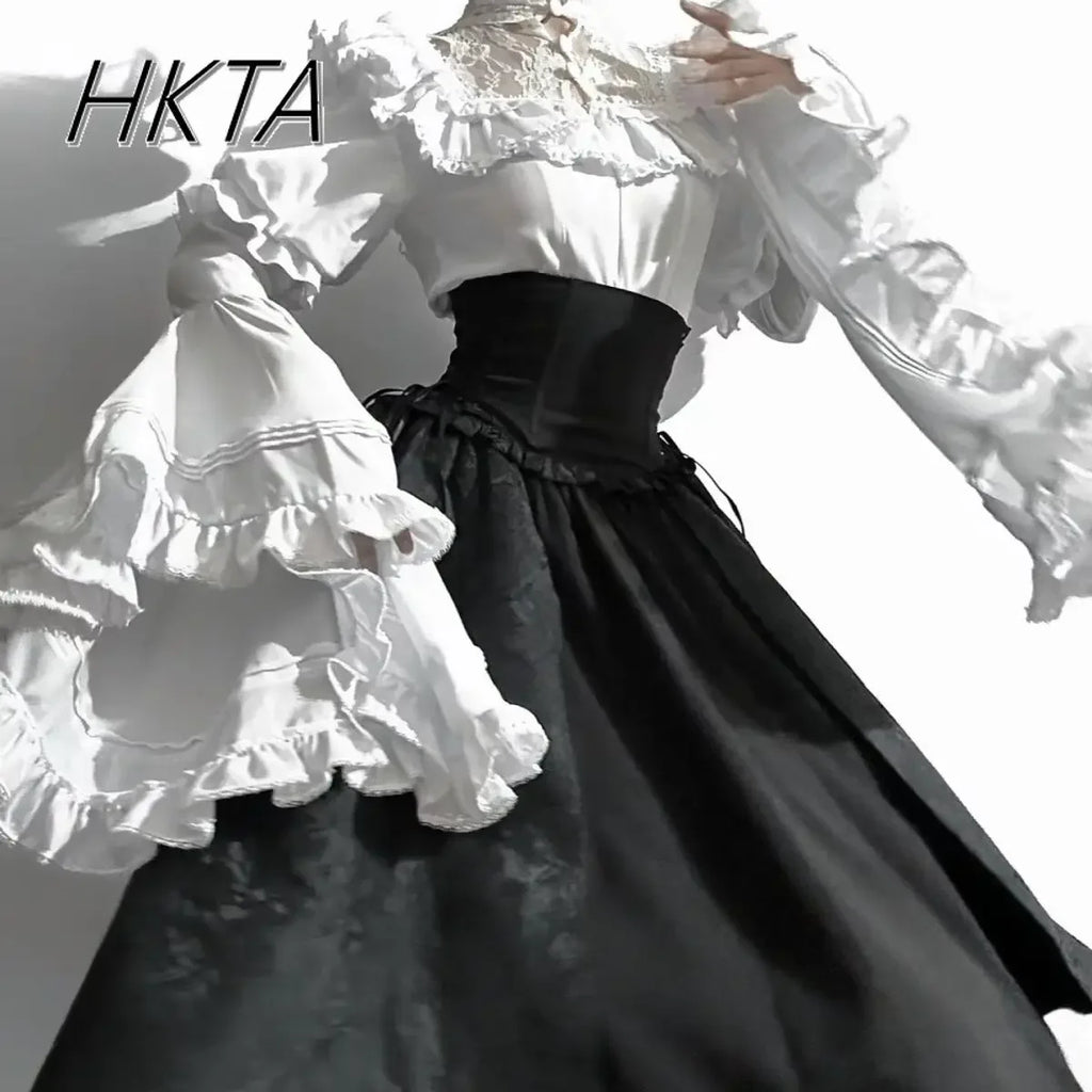 Gothic Ruffle Umbrella Dress