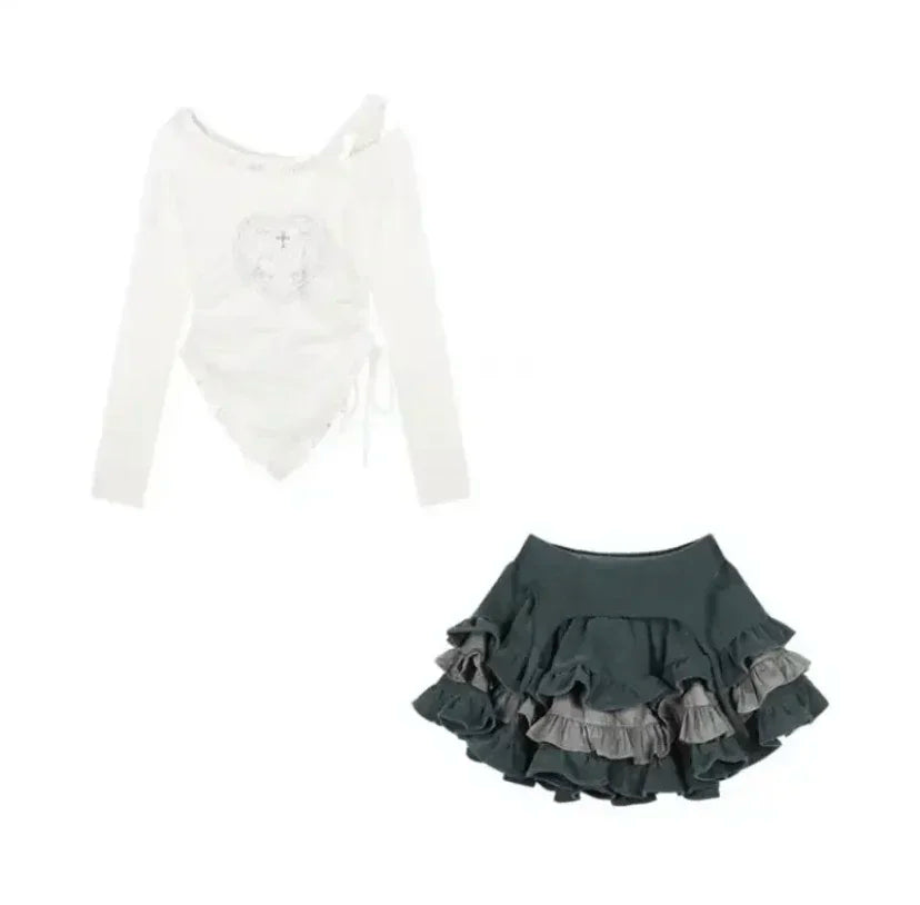 Rabbit Print Two-Piece Set