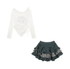Rabbit Print Two-Piece Set
