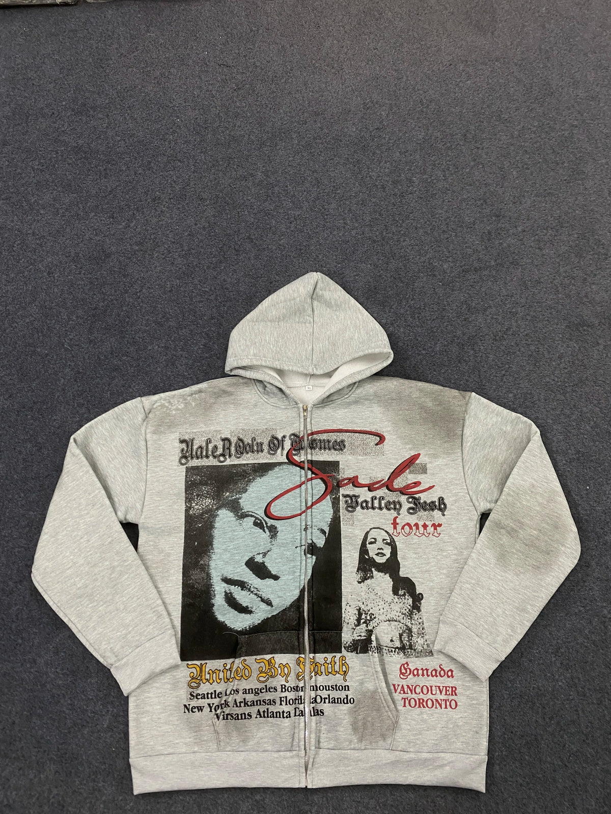 Gray Sweatshirt Jacket