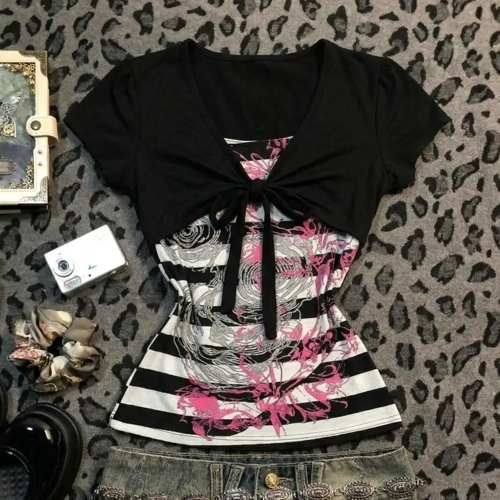 Skeleton Print Gothic Tee