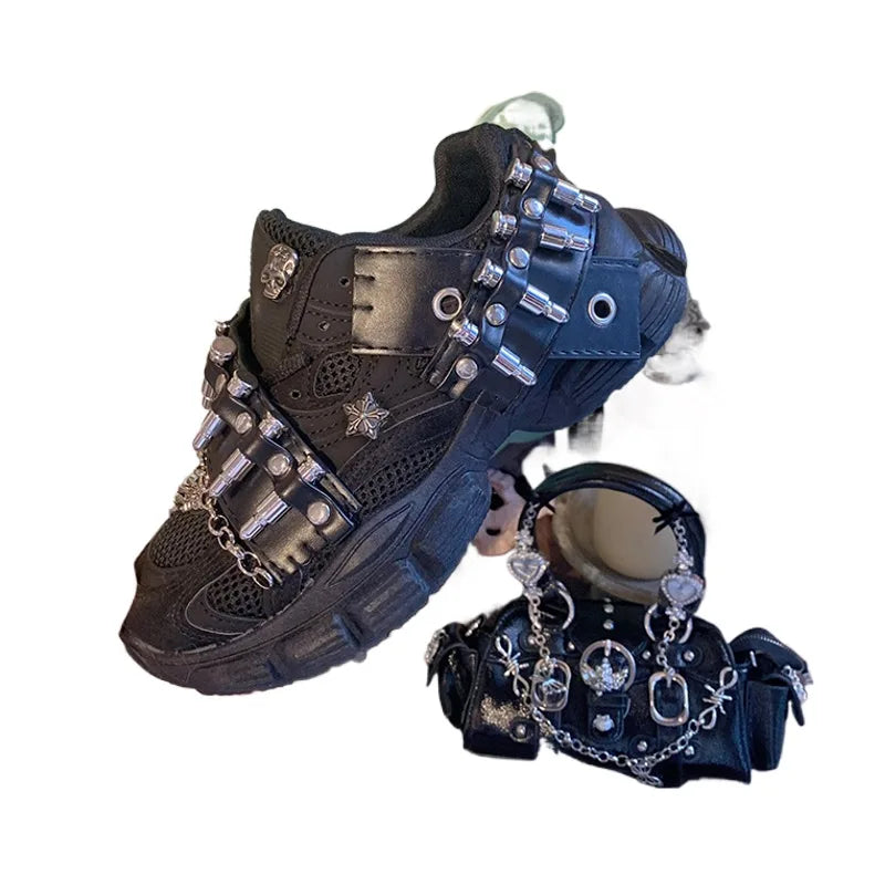 Chain Platform Dad Shoes