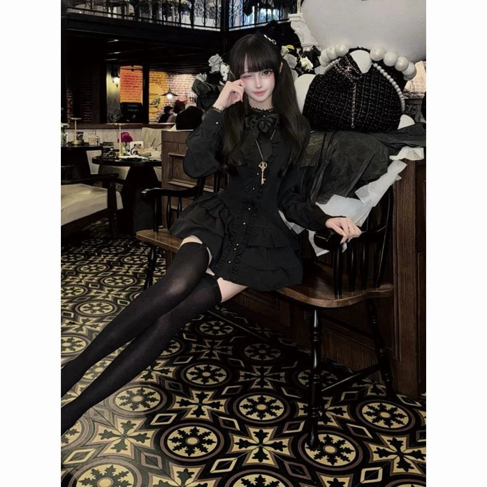 Lace Gothic Long Sleeve Dress
