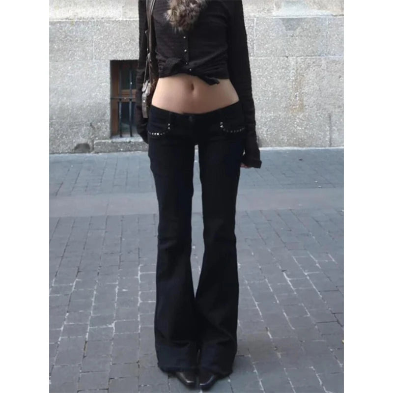 Low Rise Flare Jeans