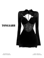Gothic Lace Maxi Dress